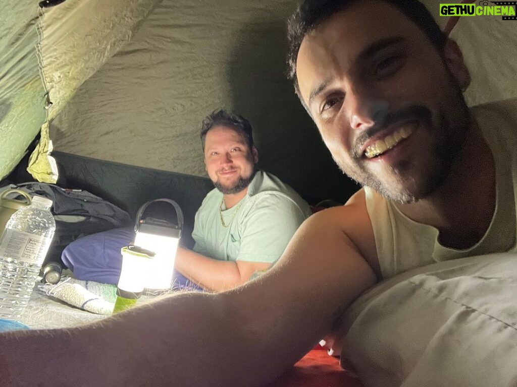 Matt McGorry Instagram - Tents n night guards (mine is hidden betwixt mine lips) @jackfalahee