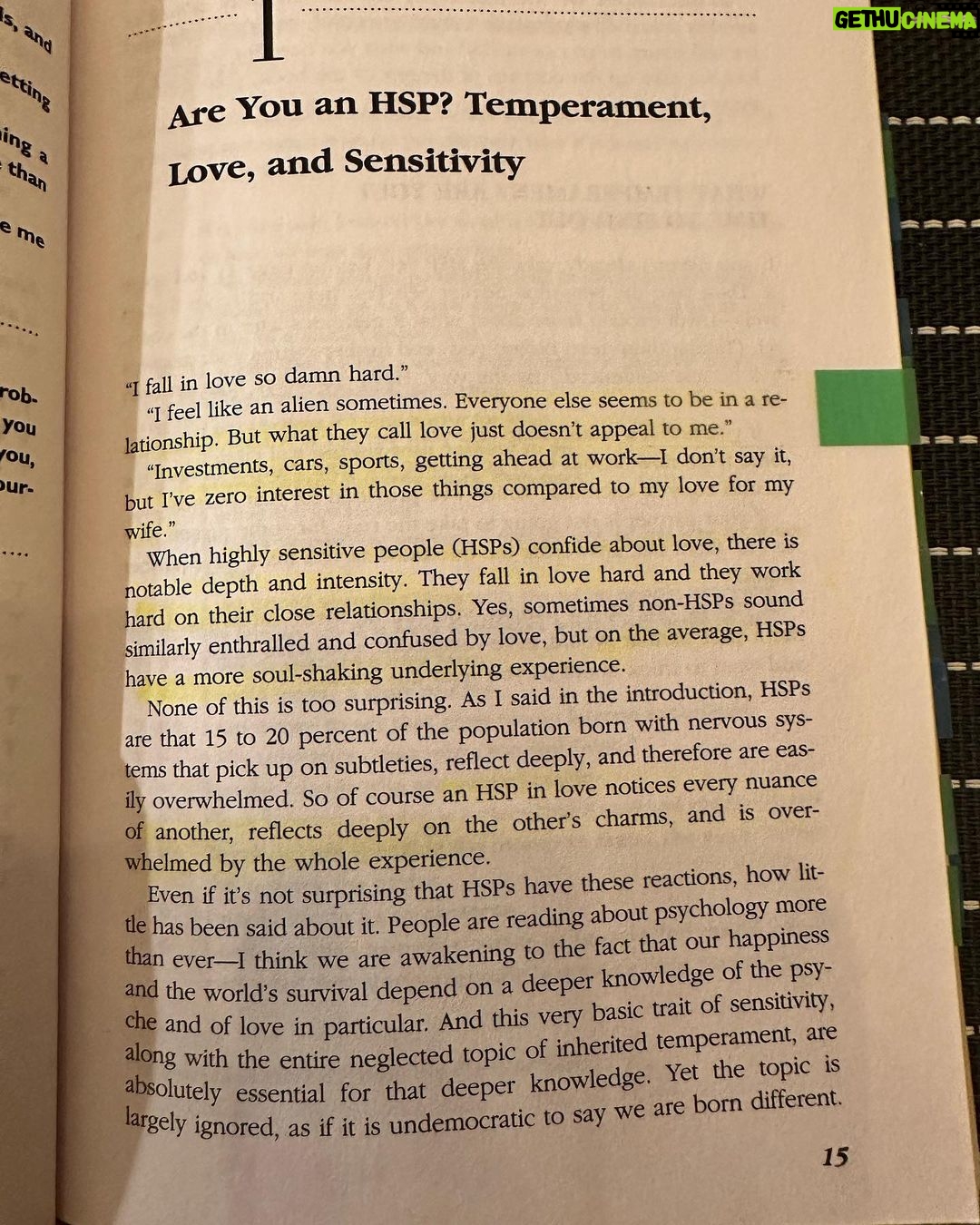 Matt McGorry Instagram - "The Highly Sensitive Person" & "The Highly Sensitive Person in Love" by #ElaineAron **After this post I had quite a few people in the comments mentioning that the HSP trait is actually autism. Please see the comments for some additional thoughts! π* (First 5 book pages are from the first book, the rest are from the second book :)) Wow, 2 books AT ONE TIME????!!!! Shit is getting wild over here at #McGReads !!! What's next...um...like...THREEE books at once??? lol. Anyway. I read these books a few years ago and found them incredibly helpful for being able to understand more about myself and my needs. About 20-30% of the population are HSPs. As I caught up with an old friend from high school a few weeks ago, I was able to reflect to him based on some of the things that he was telling me that he was likely an HSP. He was so relieved that nothing was "wrong" with him and to hear more about what I'd learned about being and HSP and how this knowledge has helped me navigate being in the world. When you feel like you are overstimulated by things that are considered to be "normal" to most people (like certain smells, noises, sounds, textures, etc), it's easy to try and ignore our feelings, but that usually results in resentment long term. If you are an HSP and don't know it (as I didn't until a few years ago), these books will likely be really helpful. As with any other identity that does not belong to the dominant group, it's important to know how we have internalized these ideas that we "should be different" than we are. I'm finding great value in re-reading some of the passages that I put tabs in. Which is why I use tabs. ;) My Booklist: bit.ly/mcgreads (link in bio) #McGReads
