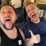 Matt McGorry Instagram - Madrid to Barcelona! 🥰 This picture made me laugh so hard. 😂 Hadn’t seen my boy @thebursin in a few years. Wild to think that the 17 years we have known each other is almost half of our lives. Love you my freeeeennnnddd! ♥️ Barcelona, Spain