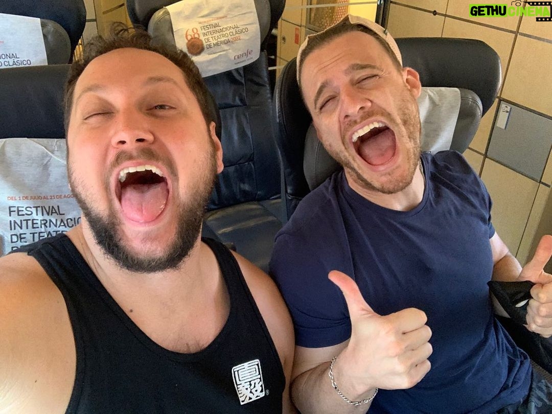 Matt McGorry Instagram - Madrid to Barcelona! 🥰 This picture made me laugh so hard. 😂 Hadn’t seen my boy @thebursin in a few years. Wild to think that the 17 years we have known each other is almost half of our lives. Love you my freeeeennnnddd! ♥️ Barcelona, Spain