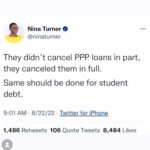 Matt McGorry Instagram – Repost @freckledwhileblack 
🙏🏼❤️🙏🏼♥️
・・・
“Don’t get it twisted: this is still a win because just a year ago Biden was saying he wouldn’t forgive a dime. AND watch how these elected officials throw us crumbs expecting a standing ovation in exchange.

✊🏽 Cancel predatory student loan interest rates both retroactively and for the future.
✊🏽 Forgive ALL student loan debt.
✊🏽 Invest in free public and community college educations so that we don’t have to do this again every few years as new students take on new debt.

Before you call these demands “pie-in-the-sky,” ask yourself when you became so accustomed to settling for the bare minimum.

I believe that we will win.”