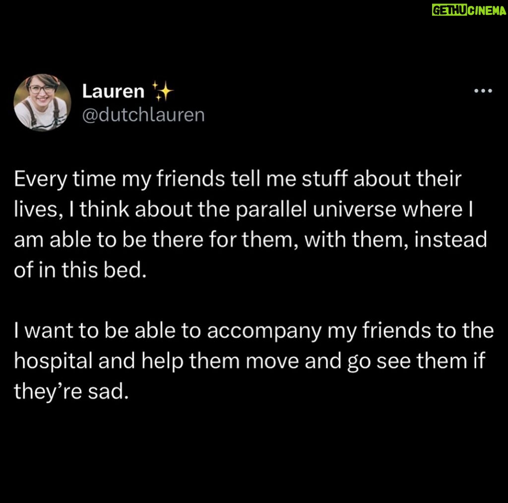 Matt McGorry Instagram - I came across Lauren’s (@iamlaurenhannah ) story though this tweet just the other day and it broke my heart. 💔 The system is failing people. Especially in the U.S where the safety nets are so inadequate, the #1 reason people declare bankruptcy, and #MECFS is so underfunded, misunderstood, not believed, and stigmatized. ME/CFS used to be known as Chronic Fatigue Syndrome but the name felt trivial to many comparison to the realities of living with it. In her last blog post, Lauren wrote (in Dutch), “I know you guys are tired of it, but I’m going to say it anyway. Please protect yourself against COVID-19. It still ensures that too many people have to live with a severe disability. Long COVID and ME are not very different. Believe me, you don’t want this to happen to you.” Lauren’s blog: https://hersenmist.wordpress.com/ (it’s in Dutch but you can use Google translate) Lauren’s X/Twitter: @dutchlauren Lauren did not get ME/CFS from Long COVID, but it is one of the more common chronic illnesses/disabilities that people get due to Long COVID. Long COVID is not a joke, protect yourself and others by wearing a respirator (N95 is best, KN95 next best). Hearts are especially heavy in the Long COVID & ME/CFS community today. 💜 For those dealing with ME/CFS and Long COVID, I see you and I will continue to fight with you. 🙏🏼❤️‍🔥🙏🏼 If you are struggling/thinking of suicide in the U.S. you can call or text 988. (Disclaimer that less than 2% of calls resulted in 911 being called). If you google “suicide hotline” you can find others in your respective counties. #MECFS #RememberLauren #MillionsMissing