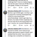 Matt McGorry Instagram – We are in the 2nd highest wave of the pandemic. It is not over, but this is/was not inevitable. 

PLEASE wear a mask. If at any point it is important, it is when COVID is surging like this (but also important at all other times).

In the U.S, COVID numbers are highest in the North East, with 1 in 14 people being infectious on 12/30 (it’s still going up). Look up @michael_hoerger on X (formally Twitter) & @luckytran on IG for translations of the CDC’s data into something that actually makes tangible sense.

If you can afford an N95, this is the most protective for you and others, followed by KN95s. Surgical and cloth masks are not adequate but are better than no masks. Look up Mask Bloc’s in your area, like @maskblocnyc . 

Getting the most recent vaccines is important for maximum protection given how the virus has mutated (since we never fully addressed it and time stretches on). If you are sick, stay home if possible, but if not PLEASE PLEASE wear a well-fitting mask. 

Disabled, chronically ill, and other high risk people are afraid to leave their homes because so many people are walking around either consciously sick and unmasked or potentially asymptomatic and unmasked. And as time goes on our rapid tests become less accurate because of the continued virus mutation. Take multiple tests days in a row or look into PCR level tests (unfortunately more expensive like Metrix Aptitude, Lucira, 3eo, Cue) but do not rely on these solely. 

High risk people are afraid of dying or being disabled (or further disabled) by doing things they have to do like take transportation, get groceries, go to doctor’s offices, etc. 

And even if you’re not concerned about dying yourself, please know that your risk of getting Long COVID goes up with each infection and can disable you (as it has millions of US-ians) for months, years, or a lifetime. Google that shit. 

We’ll have to address the systemic fuckery but in the meantime, the shit that was said at the beginning of the pandemic is still true. Solidarity means looking out for each other. Clapping for essential workers…all that shit. 

With love and rage 🔥💜🔥