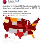 Matt McGorry Instagram – Repost @luckytran
・・・
“According to the latest CDC COVID-19 wastewater data, we are currently in the second-biggest surge of the pandemic. 35 states have very high or high levels of COVID-19.

The surge will peak in the next week, with ~2 million infections per day. During this surge, ~100 million people total (~1 in 3 people in the US) will likely get COVID.

If you are sick, please stay home if you can. If you have to go into work, please wear an N95 mask to protect others. If you are an employer or political leader, please increase paid sick days.

And the reality is that because many people attended large unmasked events over the holidays, and we are in a big surge of COVID cases, now is one of the most important times of the year to wear a mask.

Wastewater data suggests there was a 50%+ chance you encountered someone with COVID if you attended an event with 20+ people over the holidays.

You can transmit COVID before you develop symptoms, so now is a good time to wear a mask to protect others, and also yourself (if you were lucky enough to avoid infection over the holidays).

Start the new year by staying safe and healthy by following the science and taking a few simple precautions like getting vaccinated, wearing a mask, testing, and staying home when you are sick!

#health #holidays #newyear #science #medicine #celebration “