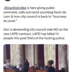 Matt McGorry Instagram – Truly despicable. The amount of other services that could be funded with this money. Things that actually contribute to people’s well-being and safety. 

Repost @docmellymel
・・・
“City Council approved a contract to cops that makes their starting salary $97k…that’s before overtime and bonuses and at a time when the killings of our people and police corruption by lapd is at an all time high. 
Grateful for the 3 City Councilmembers @cd1losangeles @cd13losangeles & @cd4losangeles who voted for what’s right and to THE PEOPLE for speaking out @blmlosangeles @africatowncoalition_ @peoplescitycouncil @stoplapdspying 
Our only solution…
Community. 
No amount of money is worth your soul or the lives of your people. 
#DontBeACop “
