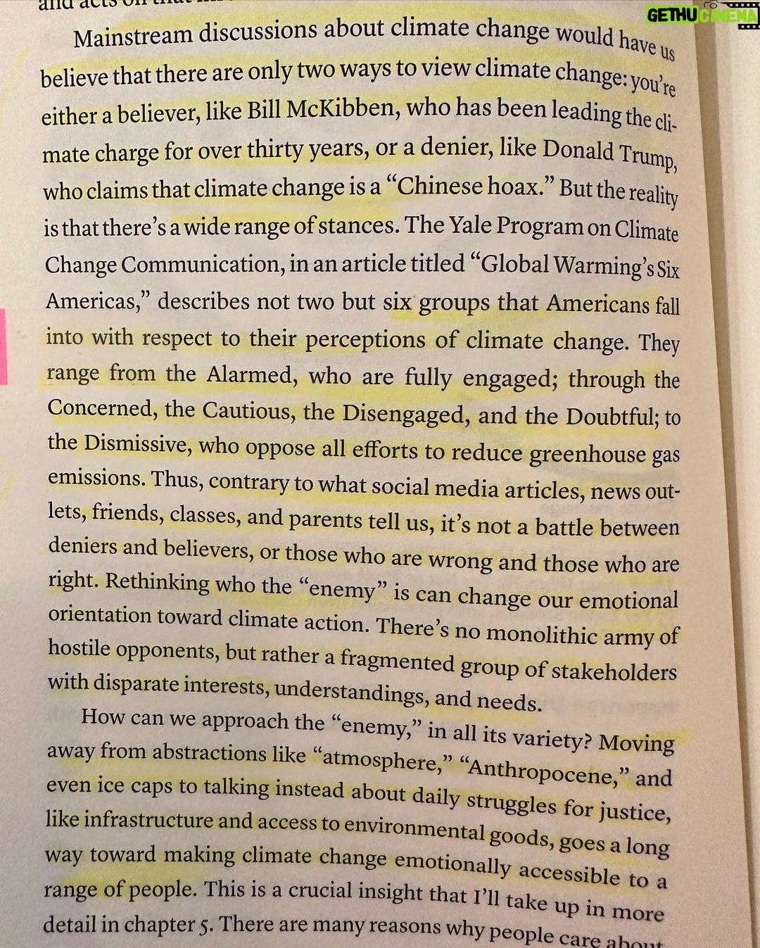 Matt McGorry Instagram - "A Field Guide to Climate Anxiety" by @sarahjaquetteray Deeply grateful for the wisdom within this book. If you're feeling hopeless and burned out because of climate change, I can't recommend this book enough. "Cognitive psychologists recognize the importance of being aware that we are part of a team. 'People easily feel helpless if left on their own when confronted with the severity of the coming climate disruptions,' Stoknes observes. But 'participating in a community or group that works for a common cause is a good remedy (the only one, actually) for this toxic helplessness and passivity.' When my students recognize that they are all in the same boat and that they *need* to rely on each other, to express vulnerability about their anxiety and dread, and to cultivate community morale, they become the change they want to manifest in the world. They spread that uplift to other classes. Not feeling alone is probably the most important prescription for long-term resilience. When our classes start with building community before learning content, we all have far more energy and passion about the subject matter when we finally get there... Practice green consumerism because it feels right- because you *wish* to- not because you'll feel guilty if you don't. Don't let green consumerism make you complacent. When you limit your arena of social change to what you buy or don't buy, you can lull yourself into thinking that's enough. Remember that the pollution and resource costs of a pen pale in comparison to the impacts of industries. Although we wield power as consumers, we have greater impact as citizens, community members, and social-change agents who can do much more than not buy plastic cutlery or pens. I find myself responding resentfully to environmental messages that ask me to feel guilty. Kimmerer's non-built based pathos helped me overcome my own affective dissonance with respect to guilt. That is the model we should use in encourage others to become climate activists. 'Make justice and liberation feel good,' insisnts adrienne maree brown. Humans will come back over and over again to feel pleasure.'" My Booklist: bit.ly/mcgreads (link in bio) #McGReads