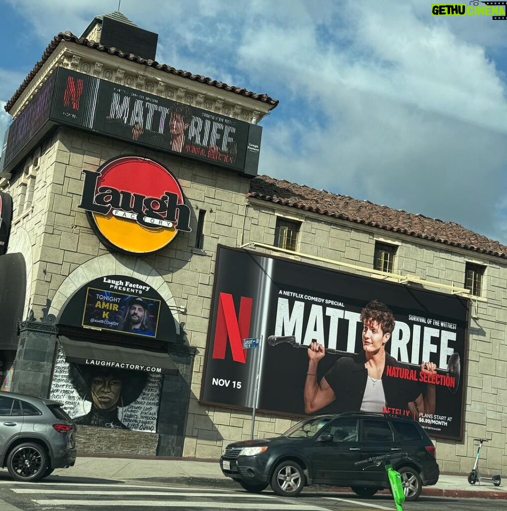 Matt Rife Instagram - SWIPE to see what a difference 10 YEARS makes 🥹 I’ll never forget my first trip to LA and how in awe I was of every billboard… Now there’s just 2 more days until my first @netflix special!!!! Let’s fuckin goooooo!!!