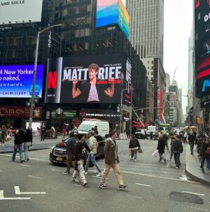 Matt Rife Instagram - SWIPE to see what a difference 10 YEARS makes 🥹 I’ll never forget my first trip to LA and how in awe I was of every billboard… Now there’s just 2 more days until my first @netflix special!!!! Let’s fuckin goooooo!!!