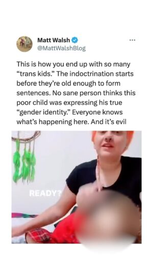 Matt Walsh Instagram - This is evil.