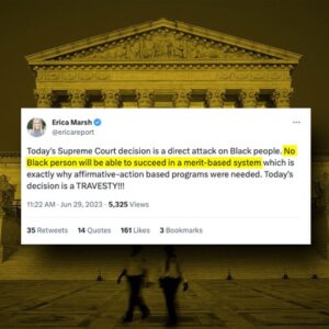 Matt Walsh Instagram - “No black person will be able to succeed in a merit-based system” is quite the argument for the “anti-racist” crew to be making.

Even aside from the fact that Affirmative Action is explicitly racist, it’s also disastrous on its own terms. These policies have made every institution less effective, less efficient, less competent. You cannot point to a single institution that has been measurably improved by the arbitrary exclusion of whites.