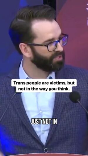 Matt Walsh Instagram - There were a number of trans people in the audience the other night and I ended my speech speaking directly to them. The truth is that I’m actually trying to help these people, unlike all of those who “affirm” them.