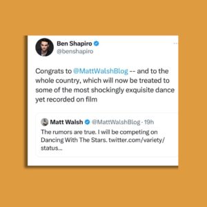 Matt Walsh Instagram - The world is talking about my upcoming appearance on Dancing With The Stars. But wait until the world sees me dance. Nothing will ever be the same again. P.s. there is no other Matt Walsh. No need to look into this further.
