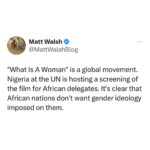 Matt Walsh Instagram - It has already found a large following in South America, Europe, and the Middle East. Now African delegates at the UN are attending a screening. The film is not only changing this country but reaching across the world. Incredibly proud to have been a part of this project. If you haven’t seen the film yet, you can watch it at my link in bio.