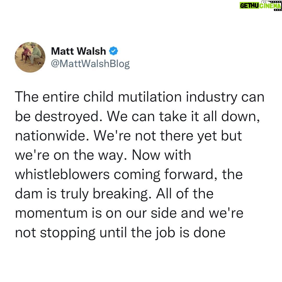 Matt Walsh Instagram - Our advantage is that many of us in this movement are willing to do whatever it takes to win. This is not a game or a bandwagon we're jumping on. We're willing to put it all on the line. The Left isn't used to dealing with people like us. That's why we have them on their heels.