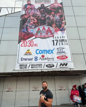 Matthew Cardona Instagram - Main event in Mexico tonight! (The lady in red is not impressed)