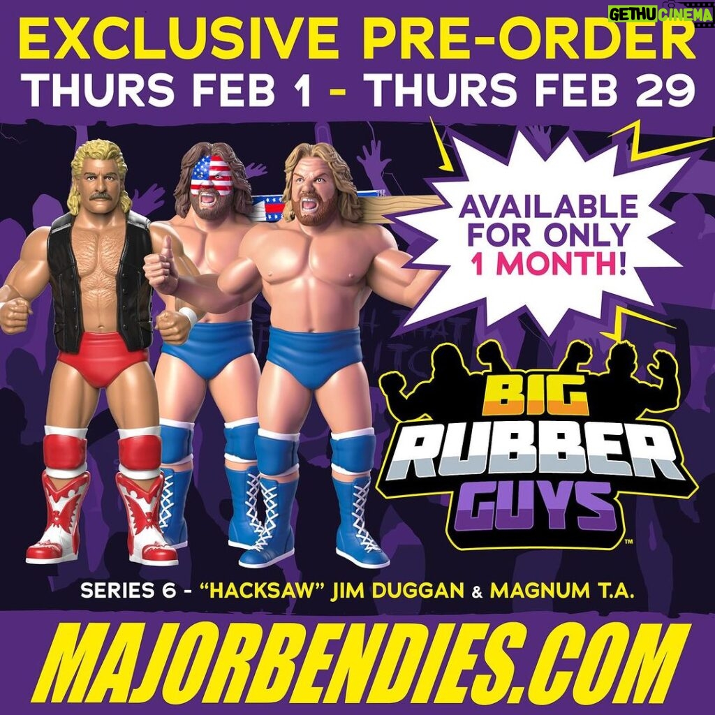 Matthew Cardona Instagram - The latest set of #BigRubberGuys are ready for pre-order! Previous releases are going for 100s of dollars so don’t hesitate on getting these directly from us, straight to you! What gets ordered is what gets made! Get yours at MajorBendies.com #ScratchThatFigureItch