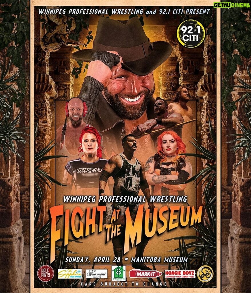 Matthew Cardona Instagram - WPW FIGHT AT THE MUSEUM Sunday, April 28th at the Manitoba Museum Featuring: ⭐️‘The Indy God’ Matt Cardona ⭐️‘Walking Weapon’ Josh Alexander ⭐️TNA Knockouts Tag Champion and former WPW Women’s Champion Jody Threat Plus your main event: WPW Voyageur Cup Champion James Roth challenges Tyler Colton for the WPW Championship Tickets go on sale Friday, March 15 @ 7pm Presale begins Wednesday, March 13 @ noon Register for the free WPW FAN CLUB to get your code next week. There is no limit to the presale.