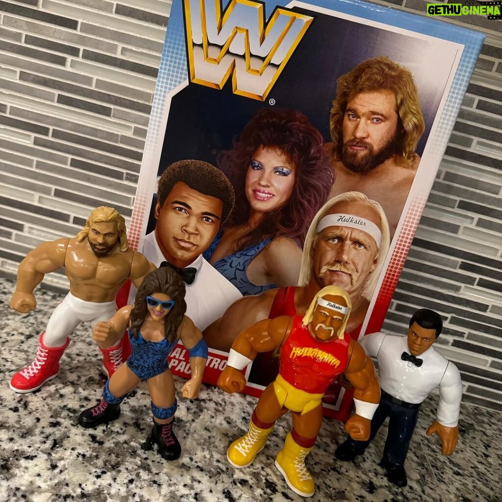 Matthew Cardona Instagram - Thank you @mattel for sending me these new @WWE Retro Figures. I grew up with Hasbros and I absolutely love these Retro style figures…especially this latest set! #ScratchThatFigureItch and get them now on MattelCreations.com! Listen to @majorwfpod next week and we will review them!