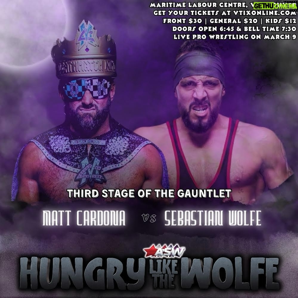 Matthew Cardona Instagram - TONIGHT! Headed to Canada (ugh) for @aswcanada!