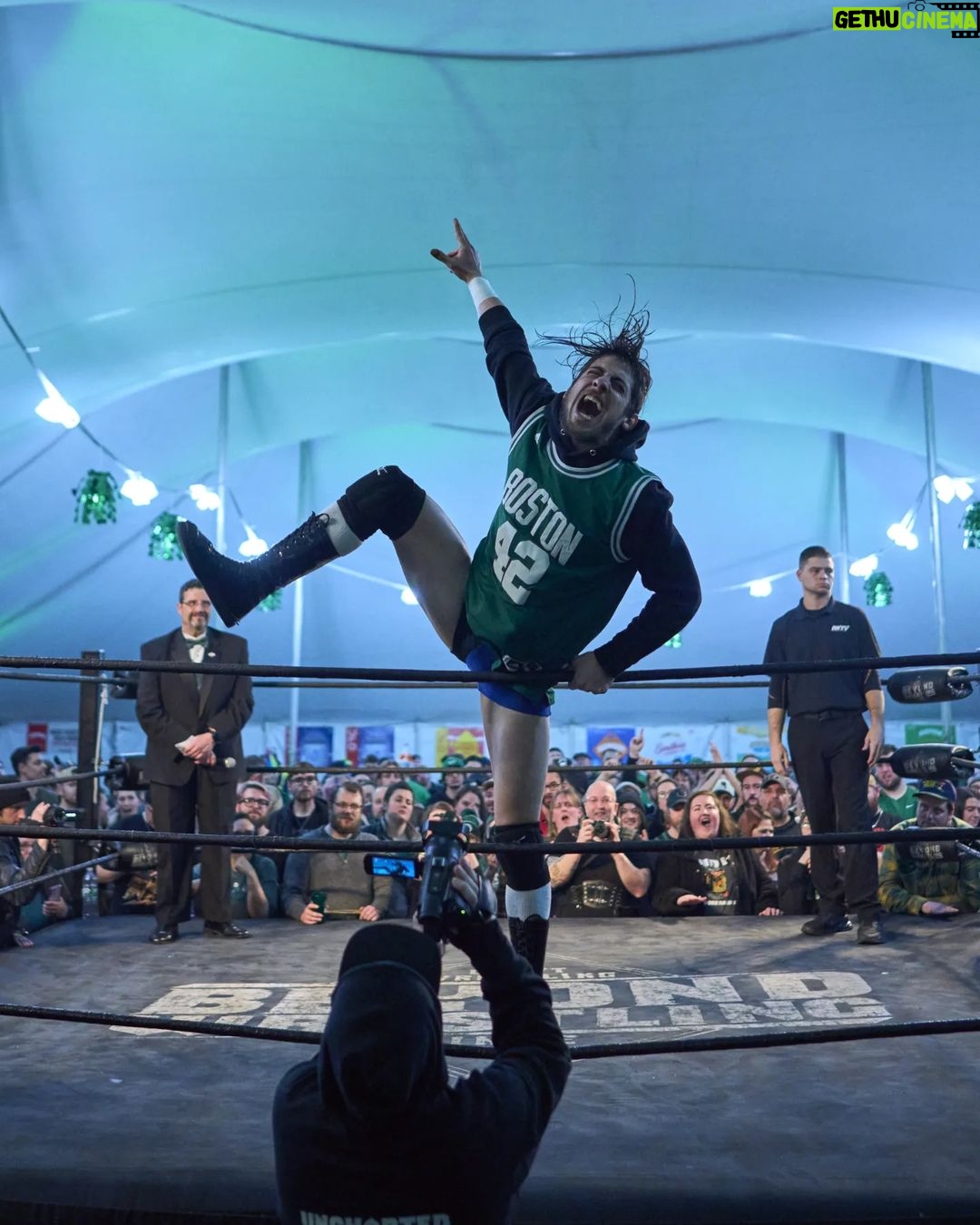 Matthew Cardona Instagram - Main event of the incredible @beyondwrestling #shamrockslam - @themattcardona v. @theprizecityog Full match gallery linked in bio 📸 #sonya1 #sony135gm #sony24mmf14gm #sonyalpha #beyondwrestling #independentwrestling #indywrestling #mattcardona #supportindywrestling #prowrestling #actionphotography #sportsphotography #wrestlingphotography Harpoon Brewery
