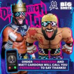 Matthew Cardona Instagram - WANT A PHONE CALL FROM THE DEATHMATCH KING?! Buy a Bloody @getbigshots Wrestling Buddy and I’ll personally call you to say thanks! (If you already ordered, I got you too!) THIS WEEKEND ONLY! https://getbigshots.com/collections/new-releases/products/matt-cardona-deathmatch-king