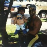 Matthew Cardona Instagram - Tonight is @stinger’s Last Match. My only picture with Sting is the “Sting” that was at my first grade birthday party. What a legendary career!