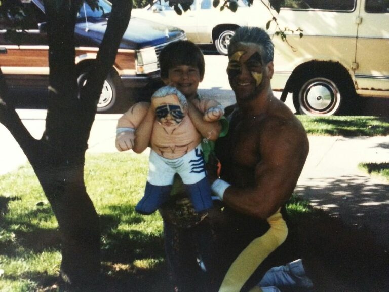 Matthew Cardona Instagram - Tonight is @stinger’s Last Match. My only picture with Sting is the “Sting” that was at my first grade birthday party. What a legendary career!