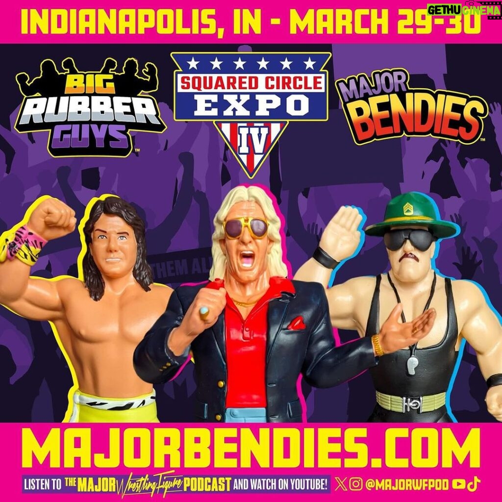 Matthew Cardona Instagram - Who is planning on going to @squaredcircleexpo towards the end of March? Not only will @Myers_Wrestling and @TheMattCardona but so will @MajorBendies with plenty of product! Many more stars from the Major Pod family will be there as well so you know a great time will be had! #ScratchThatFigureItch #MajorBendies