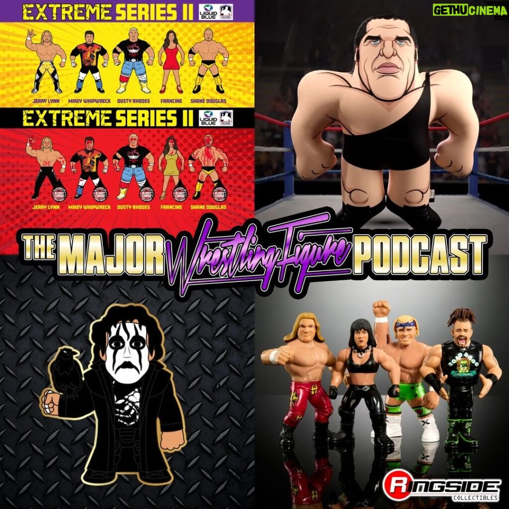 Matthew Cardona Instagram - DOWNLOAD THE LATEST EPISODE OF @majorwfpod! @themattcardona, @myers_wrestling, & @marksterlingesq discuss @majorbendies' Extreme Series 2, @prowrestlingtees' #AEW Micro Brawlers @stinger (Crow), @getbigshots' Andre the Giant, @mattel's WWE @ringsidec-exclusive Retro Tag Team 2-Pack Wave 2, & much more! REPOST PINNED POST ON X (@majorwfpod) TO ENTER TO WIN PRIZE FROM @ringsidec!
