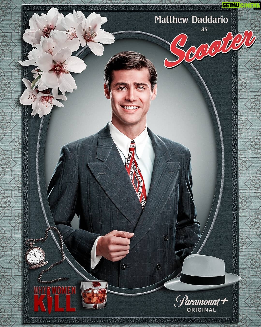 Matthew Daddario - 338.2K Likes - For a show called Why Women Kill, everyone seems pretty darn sweet. The first two episodes are out now on @paramountplus, where you can watch these smart, beautiful and talented people. Also Scooter.