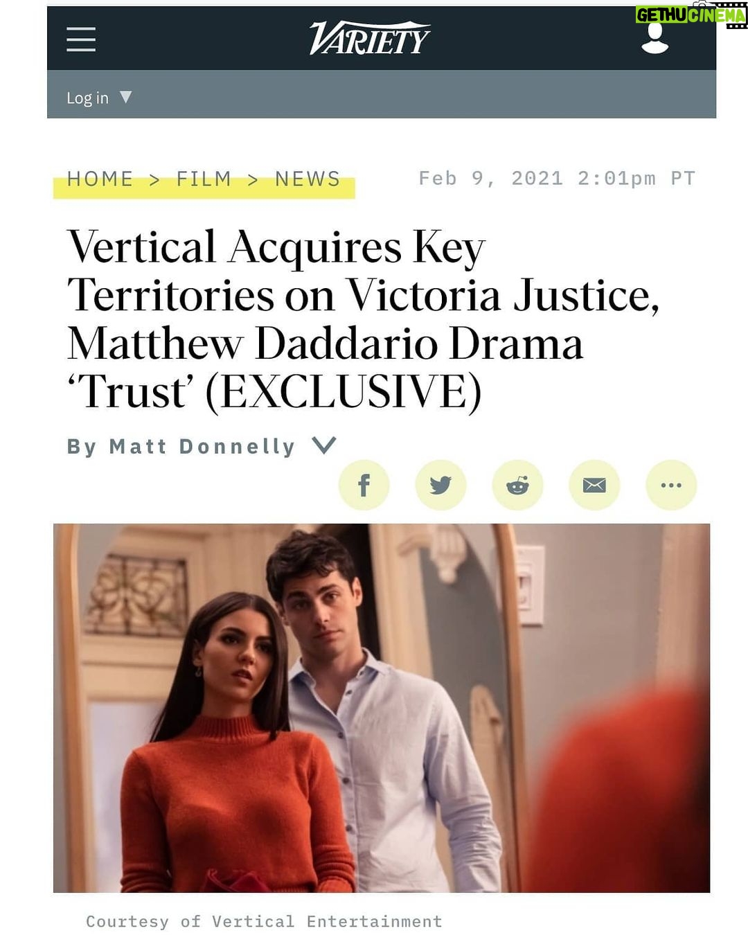 Matthew Daddario - 311K Likes - Big thanks and congrats to everyone who worked on this! Lots of lovely actors and an amazing team behind the camera. Great job!