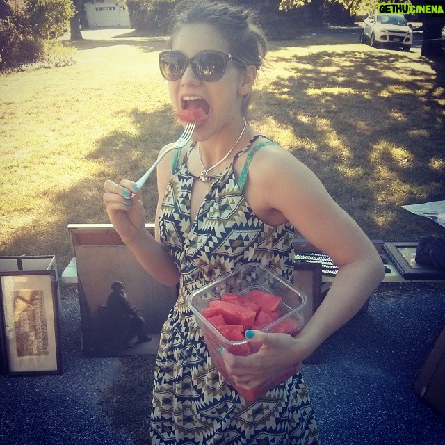 Matthew Daddario Instagram - Catharine's watermelon bucket @catdaddario