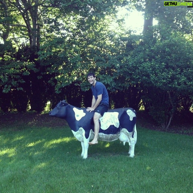 Matthew Daddario Instagram - This is my cow now. #moo