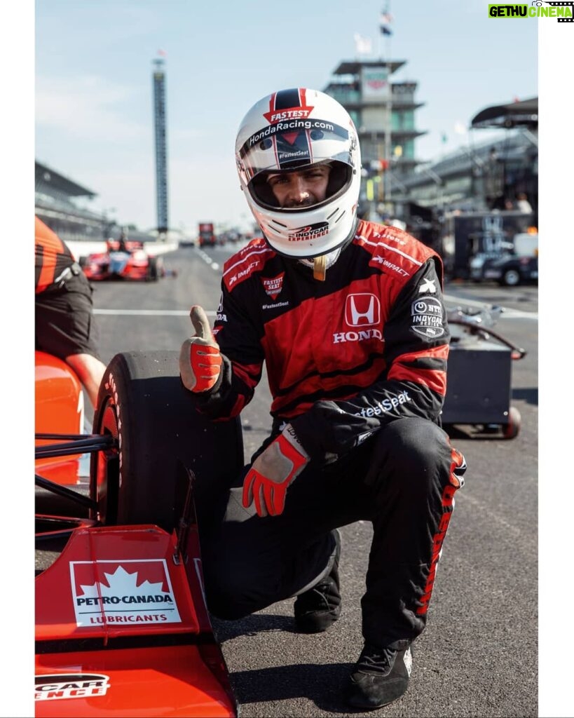 Matthew Daddario Instagram - Congrats to all the drivers and their teams at the #indy500 this weekend! Incredible finish this year. Had an awesome time starting the race with the legend Mario Andretti in the two seater thanks to the people at @honda. I'll be back next year! #hondapartner