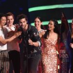 Matthew Daddario Instagram – Thank you to everyone who voted me #choicescifitvactor and more importantly, voted all of us #choicescifitvshow! For all the hours and hours of creative effort and hard work from hundreds of people, I’m beyond thrilled at the impact our show has had.

To the amazing people who helped make this show, and to the cast who made this an incredible experience, thank you. We’re all looking forward to 12 more episodes that I know will be most fun 12 hours of your darn life. Watch with us and keep in touch! 
Shadowhunters fans, you’ve made this amazing! If you see me, say hello!

@freeform #netflix @albertorosende @domsherwood @kat.mcnamara @harryshumjr @isaiahmustafa @emeraude @alishawainwright @annabanana_hops @jadehassoune @d.l.castro @nicolasummer @elizayerry @tombolocompany @vince (not sure who took photos, or if these are screenshots)