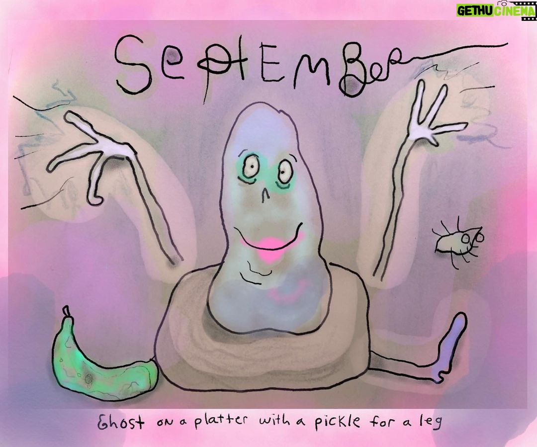 Matthew Gray Gubler Instagram - ghost on a platter with a pickle for a leg