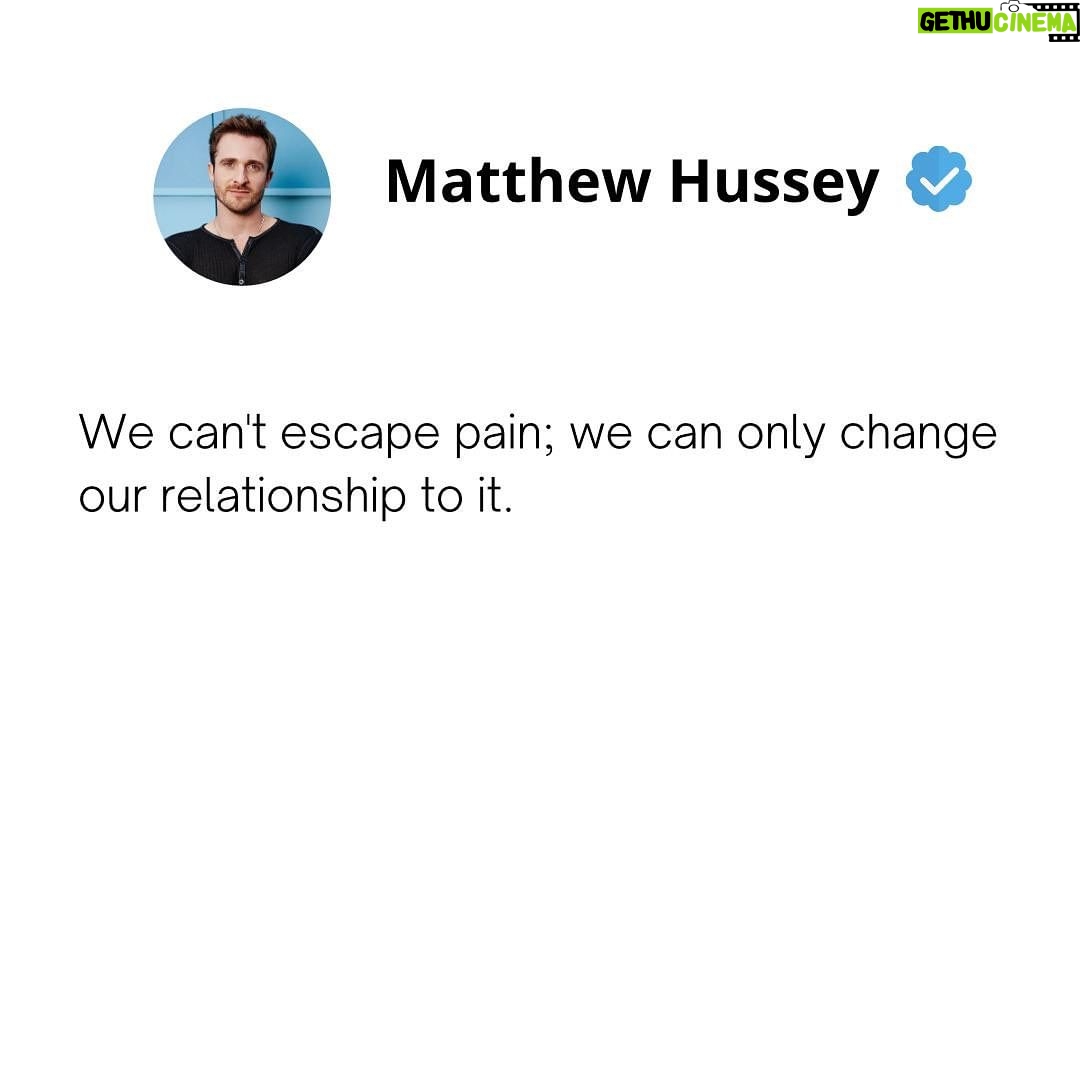 Matthew Hussey Instagram - Understanding how to better deal with pain is one of the greatest leverage points for being happy. Sometimes it's not about making the pain go away; it's about changing our relationship with pain altogether. There’s a scene from the film Lawrence of Arabia in which T.E. Lawrence lights a match and lets it burn down to his fingertips without letting out so much as a peep. The officer with him tries it and yelps at the burn. “It damn well hurts!” says the officer. “Certainly it hurts,” says Lawrence. “Well, what’s the trick then?” asks the officer. Lawrence replies, “The trick . . . is not minding that it hurts.” Forget trying to avoid pain. Instead, start “not minding.” Do you have a question about your love life that you'd like to send me in private? Comment ASKMH below and I will DM you the link to send me your question, and you'll also get a free 14-day trial to my Love Life community so you can join us on our next webinar.