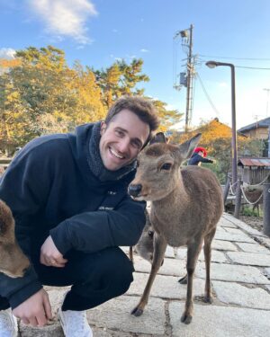 Matthew Hussey Instagram - Honeymoon in Japan! 🇯🇵🍜 🍱 

My 4th time, Audrey’s 1st…which has made it amazing to see it through her eyes as she experiences it all for the first time. She’s now as in love with it here as I am lol. (Japan live tour event anyone?? 😂❤️)

Do we have any friends out here who love our work and just found out we are here?? Let us know! We’ve been loving bumping into you all. 

I have so much to say about our visit here, but I’ll save it for another time as we’re supposed to be switching off. It was all I could do to do a little photo dump here today, but more to come when we get back. Sending you all love and hope you’re having a wonderful November! 🍂 

#honeymoon #japan #nikko #hakone #tokyo #kyoto #nara #osaka #ichiran #gora #mapleseason #inarishrine #yokocho