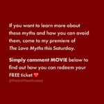 Matthew Hussey Instagram - I'll dispel even more of the most common love myths in my upcoming documentary film, "The Love Myths," premiering this Saturday at 11 AM PT / 2 PM ET / 7 PM UK. You can receive your ticket to the event right now by simply pre-ordering your copy of my new book, "Love Life." All you have to do is comment MOVIE below and I will send you a DM with all the details (or head over to LoveMythsMovie.com and hit the "Get My Ticket" button).