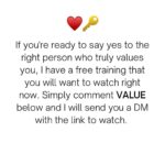 Matthew Hussey Instagram - Remember that you will find the right person sooner if you make a habit of saying goodbye to the wrong person quicker. Leave me a YES if you agree ❤️ P.s. If you're ready to say yes to the right person who truly values you, I have a free training that you will want to watch right now. Simply include the word VALUE in your comment below and I will send you a DM with the link to watch.