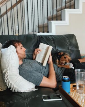 Matthew Lewis Instagram - After a tiring day of PlayStation for me and chasing squirrels for Nellie it’s time to put our feet up and assume our positions for the rest of the evening.