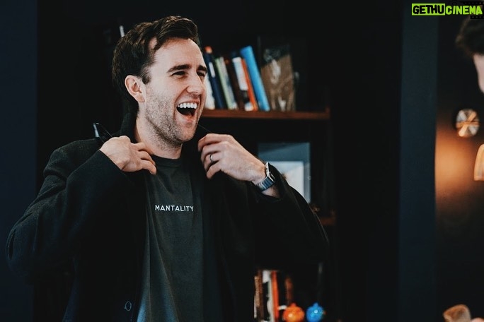 Matthew Lewis Instagram - I had the pleasure of hanging out with my good pal @ste_ward this week. Stevie’s @mantality has released a clothing line whilst staying true to its roots by donating 25% of profits to getting mental health support for young people who need it. I dropped in to his house for TWO LONG HOURS to record a podcast chatting about our mental health and how as young(ish) professionals in our chosen fields we cope with the stressors life brings. And then we talked a load of bollocks for the other 119 minutes. It’ll be online soon.