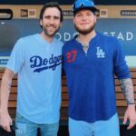 Matthew Lewis Instagram – Just my luck the @dodgers would pull off a comeback like tonight the day AFTER I go to the game. Still, this is me pointing at @cody_bellinger’s helmet because I’m cool and also me very happy to be next to tonight’s game winner @dugie11. Thanks for having me!