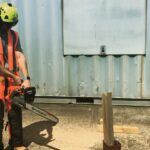 Matthew Lewis Instagram - I am picking up many life skills here in New Zealand and am now available for cutting up any pieces of wood you have lying around. Must provide own chainsaw and high-vis. @babydonefilm