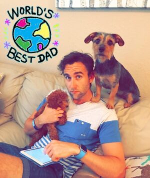 Matthew Lewis Instagram - This was sent to me on Father's Day by my other half but I'm posting it now because I miss my doggies and it's my birthday and I can do what I want. Thanks for all the messages today, you're all incredible to me. I'll endeavour to try my best and keep trying to entertain you all, if you'll let me, for as long as they'll let me. Love xx
