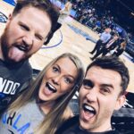 Matthew Lewis Instagram - Courtside for @orlandomagic tonight. Painful loss but at least us three tried to make the best of it. Onwards and upwards. #puremagic #honoraryfloridian Kia Center
