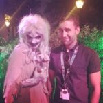 Matthew Lewis Instagram - Clearly thrilled to be next to this banshee-type scary thing at Halloween Horror Nights. Huge thank you to @universalorlando for hooking us up. The Exorcist definitely did not make me cry... #HHN26 #UniversalMoments #INeedAnOldPriestAndAYoungPriest Universal Studios Florida