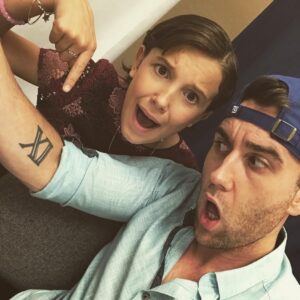 Matthew Lewis Instagram - A lot of people ask what my tattoo means. Now you know. @milliebobbybrown #XI #Eleven