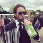 Matthew Lewis Instagram - Our lass, Konta, just smashed it! Class day at #Wimbledon as a guest of @pimmsgb. Special thanks to @huntsmansavilerow @louboutinworld & @hugoboss for the threads. #Pimmsoclock #ThatsNotAMicrophone All England Lawn Tennis and Croquet Club