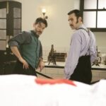 Matthew Lewis Instagram - This picture has absolutely nothing to do with the new episode of #RipperStreet now available on @amazonvideouk but it's got me in it. And Jackson. And a bloody corpse. What more d'you want? #SeasonIV #JacksonIsSoDreamy